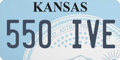 KS license plate 550IVE