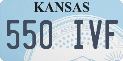 KS license plate 550IVF