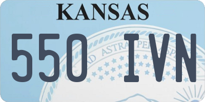 KS license plate 550IVN