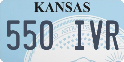 KS license plate 550IVR