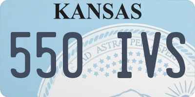 KS license plate 550IVS