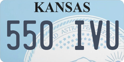 KS license plate 550IVU