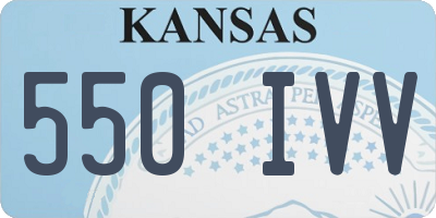 KS license plate 550IVV