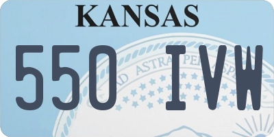 KS license plate 550IVW