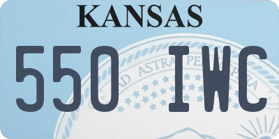 KS license plate 550IWC