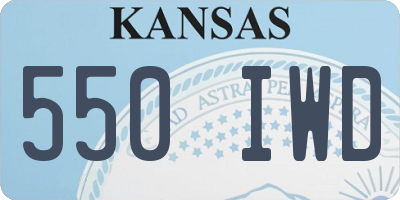 KS license plate 550IWD