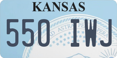 KS license plate 550IWJ