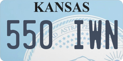 KS license plate 550IWN