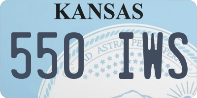 KS license plate 550IWS