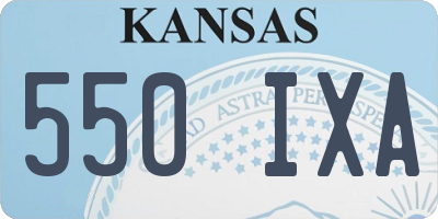 KS license plate 550IXA