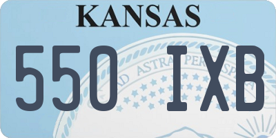 KS license plate 550IXB