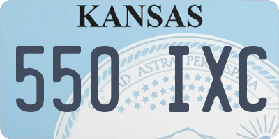 KS license plate 550IXC