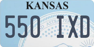 KS license plate 550IXD