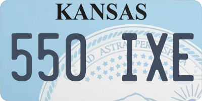 KS license plate 550IXE