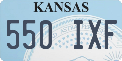 KS license plate 550IXF