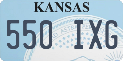 KS license plate 550IXG