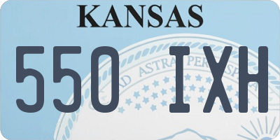 KS license plate 550IXH