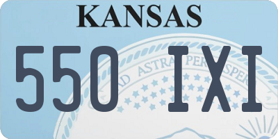 KS license plate 550IXI