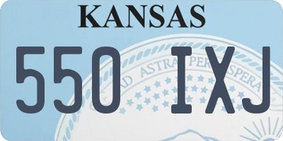 KS license plate 550IXJ