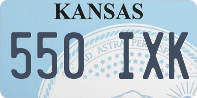 KS license plate 550IXK