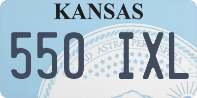 KS license plate 550IXL