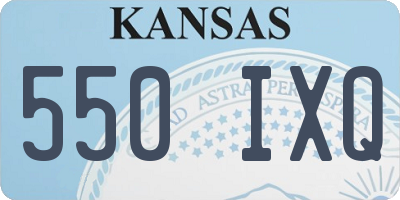 KS license plate 550IXQ