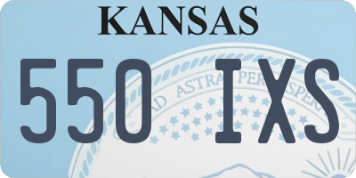 KS license plate 550IXS