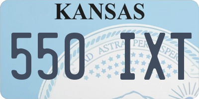 KS license plate 550IXT