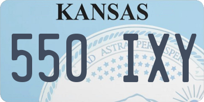KS license plate 550IXY