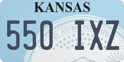 KS license plate 550IXZ