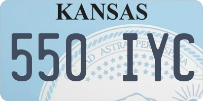 KS license plate 550IYC