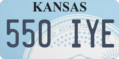 KS license plate 550IYE