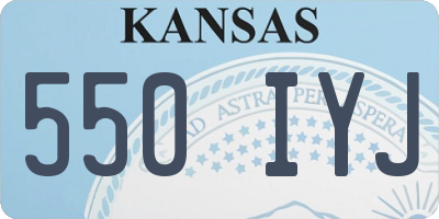 KS license plate 550IYJ
