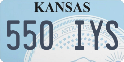 KS license plate 550IYS