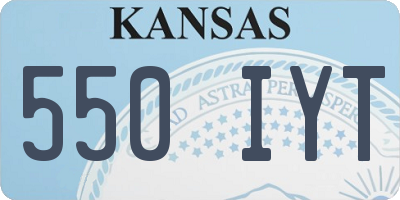 KS license plate 550IYT
