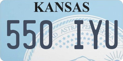 KS license plate 550IYU