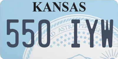 KS license plate 550IYW