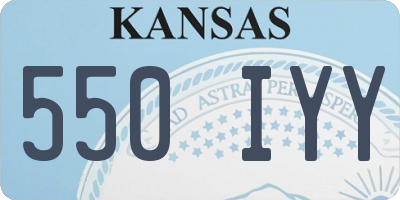 KS license plate 550IYY