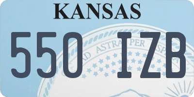 KS license plate 550IZB