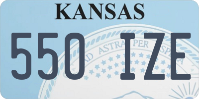 KS license plate 550IZE