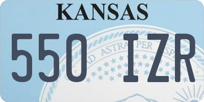 KS license plate 550IZR