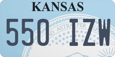 KS license plate 550IZW