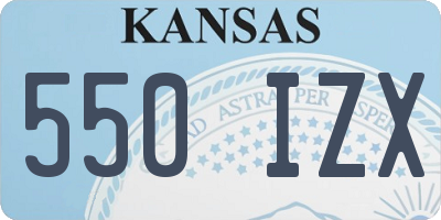 KS license plate 550IZX