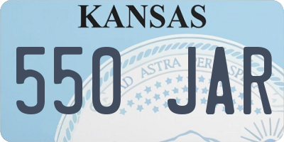KS license plate 550JAR