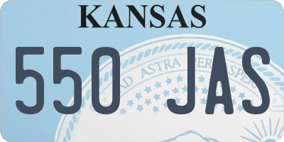 KS license plate 550JAS