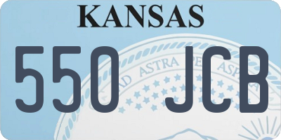 KS license plate 550JCB