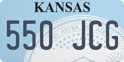 KS license plate 550JCG