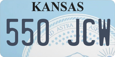 KS license plate 550JCW