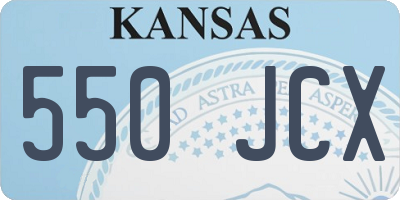 KS license plate 550JCX