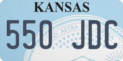 KS license plate 550JDC